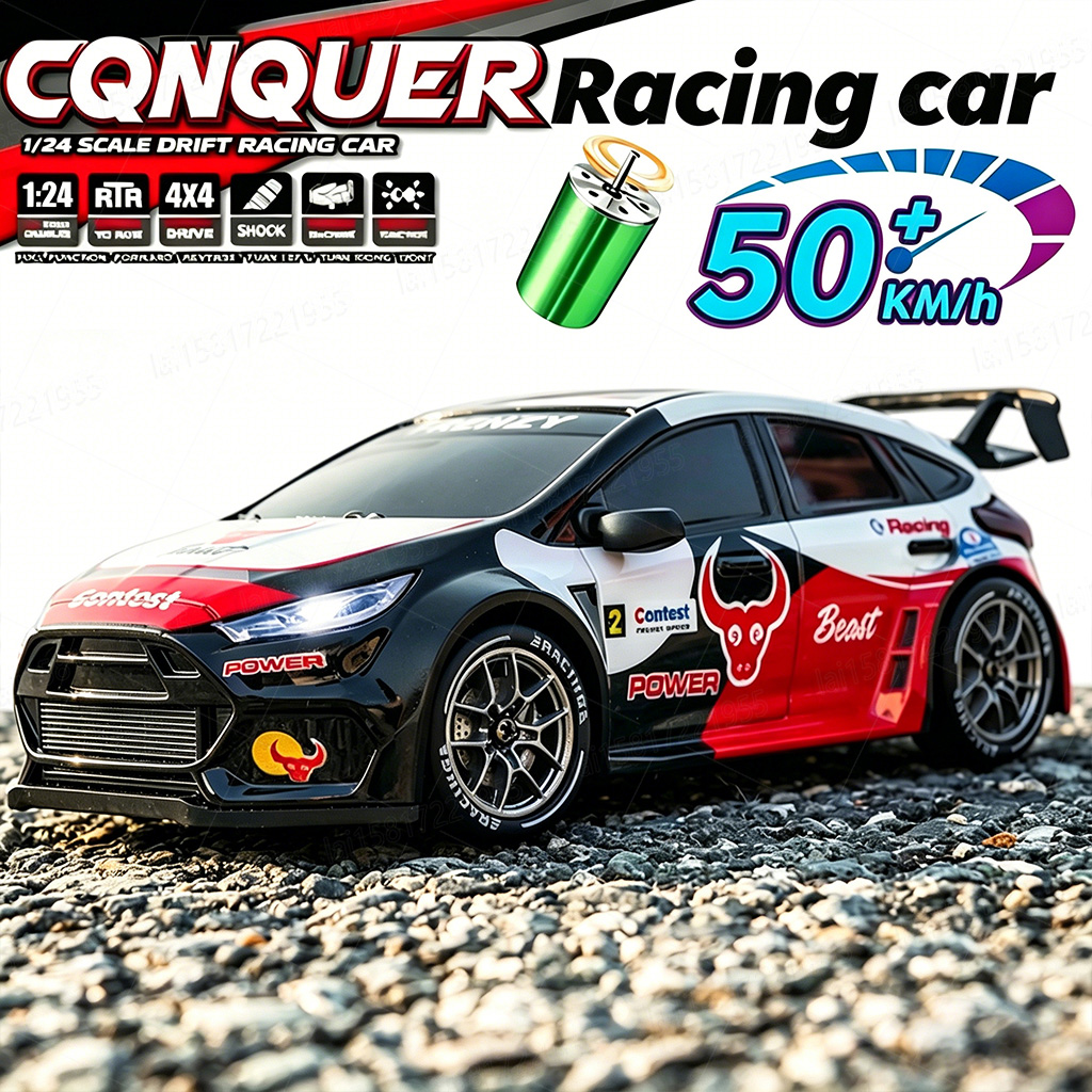 1:24 4WD 50KM/H RC Auto Stunt  - Victor Racket Jetspeed recensie en prijs